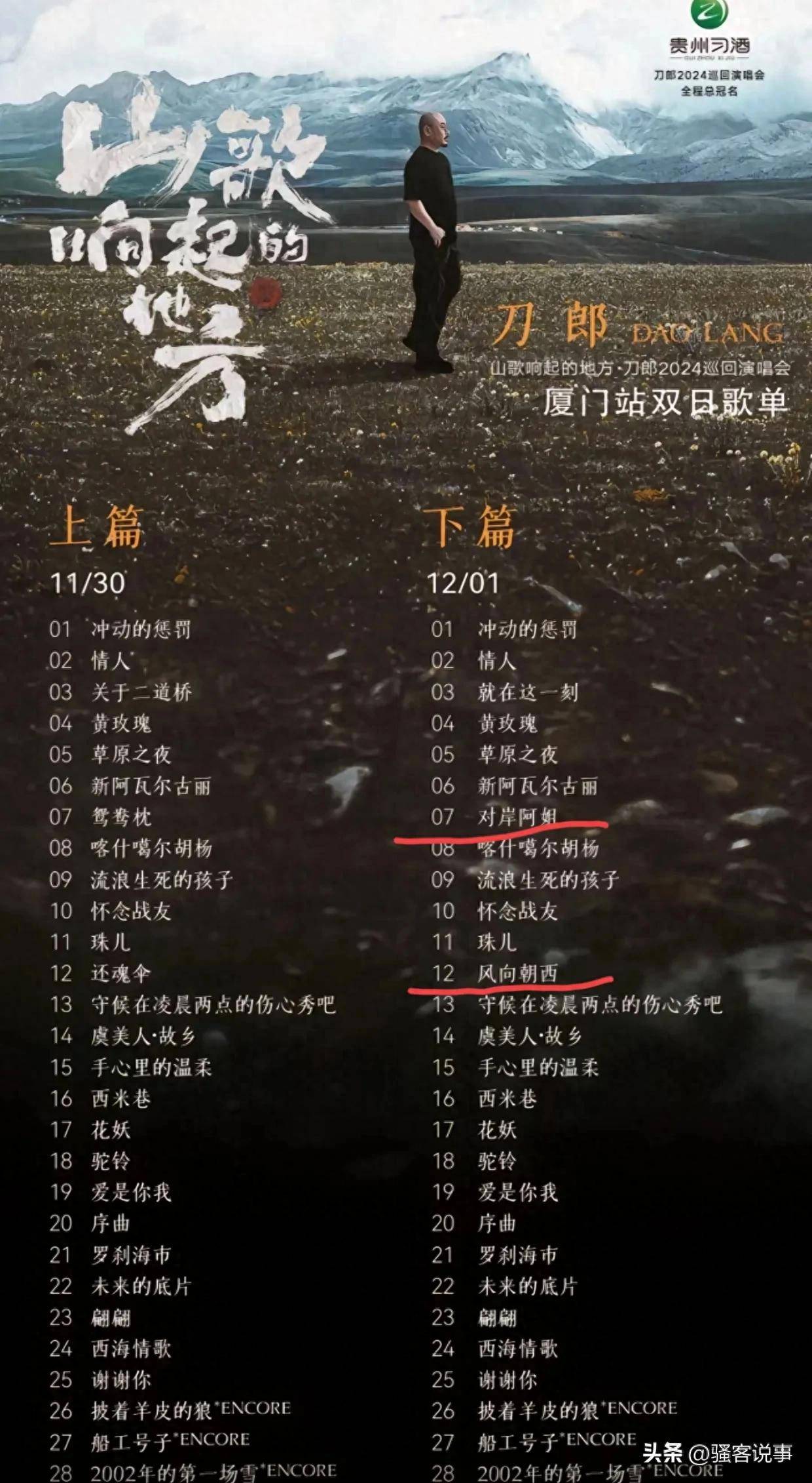 然增加两首歌右手“护腕”格局拉满四大看点Bsports必一体育刀郎厦门演唱会突(图6)